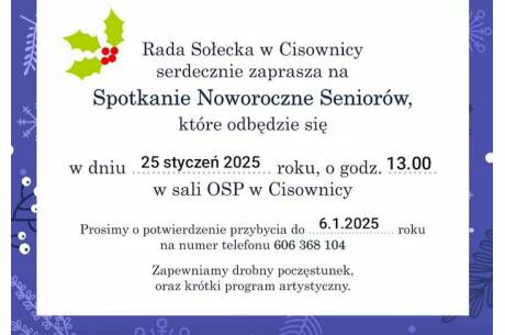 Spotkanie Noworoczne Seniorów